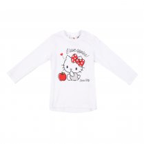 Белая футболка с длинным рукавом для девочки PlayToday Baby 588001