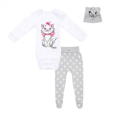 Белый комплект: боди, ползунки,шапочка для девочки PlayToday Baby 588855/4809, вид 1