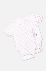 Белые боди, 2 шт. в комплекте для девочки PlayToday Baby 598852