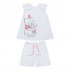Белая пижама: туника, шорты для девочки PlayToday 646001, вид 1 превью