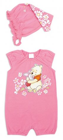 Розовый комплект: комбинезон, косынка для девочки PlayToday Baby 648005, вид 1