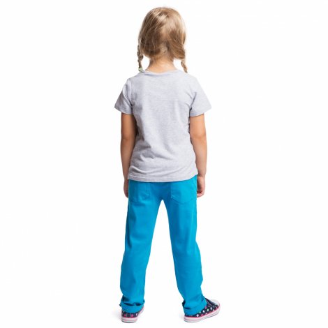 Голубые брюки для девочки PlayToday 162077, вид 4