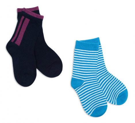 Белый и голубой комплект: носки, 2 пары для мальчика PlayToday 741045, вид 1