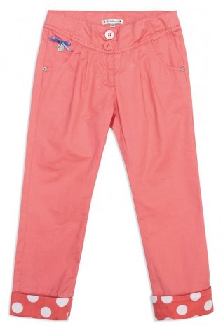 Коралловые брюки для девочки PlayToday 742020, вид 1