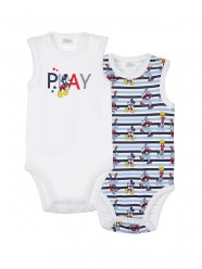 Белые боди, 2 шт. в комплекте для мальчика PlayToday Baby 820413901