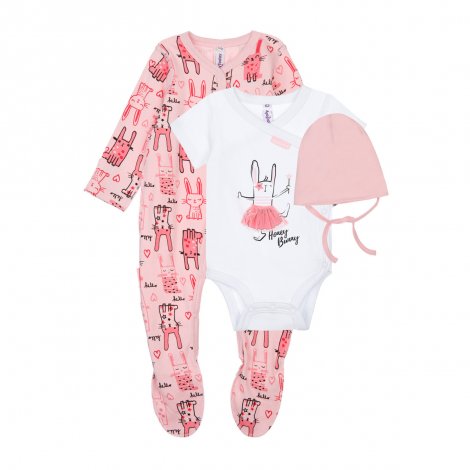 Белый комплект на выписку: конверт, боди, комбинезон, шапочка для девочки PlayToday Baby 820421019, вид 2
