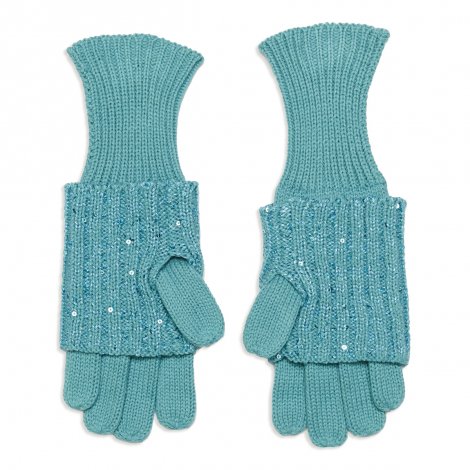 Бирюзово-зеленые перчатки для девочки PlayToday 842024, вид 1