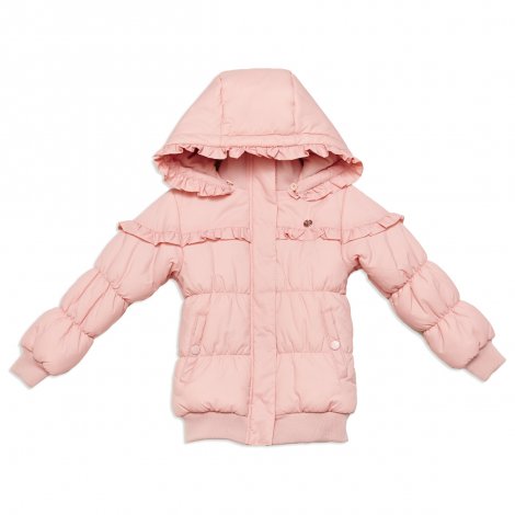 Розовая куртка демисезонная на флисе для девочки PlayToday 842025, вид 1