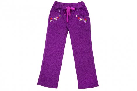 Фиолетовые брюки для девочки PlayToday 142080, вид 1