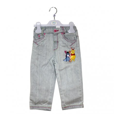 Серо-голубые брюки джинсовые для девочки PlayToday Baby 638016, вид 1