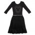 Черное платье для девочки S'COOL 074001, вид 1 превью