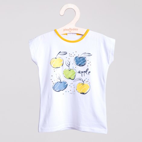 Белая футболка для девочки PlayToday 152119, вид 1