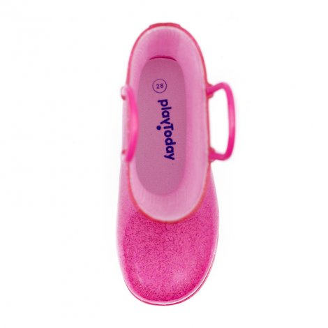 Розовые сапоги резиновые для девочки PlayToday 172259, вид 3