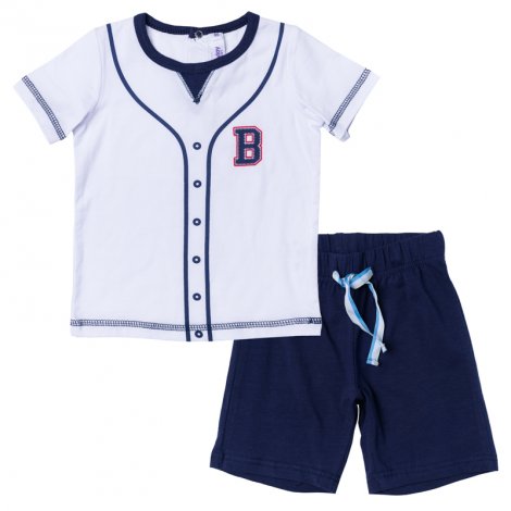 Темно-синий комплект: футболка, шорты для мальчика PlayToday Baby 177028, вид 1