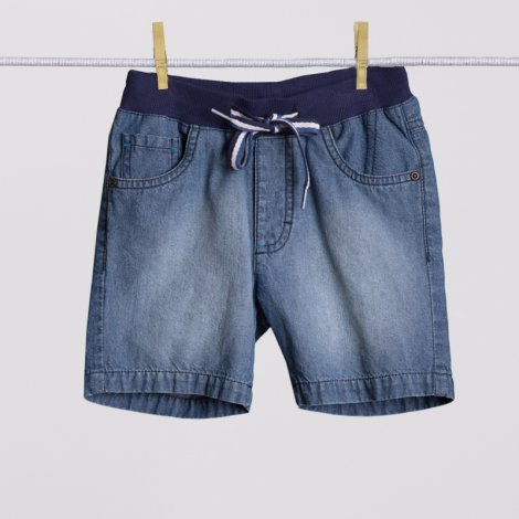 Шорты текстильные джинсовые для мальчиков для мальчика PlayToday 251009, вид 1