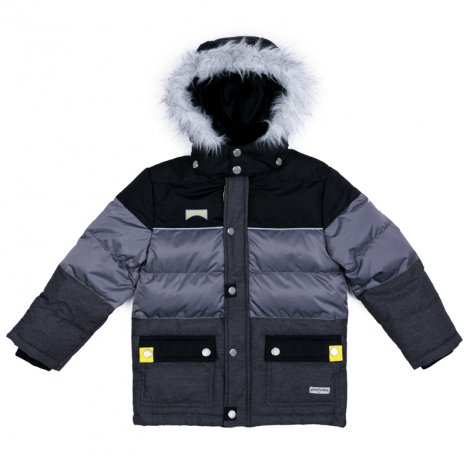Серая куртка на флисе для мальчика PlayToday 371101, вид 1