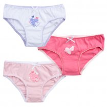 Розовые трусы, 3 шт. в комплекте для девочки PlayToday Baby 378032