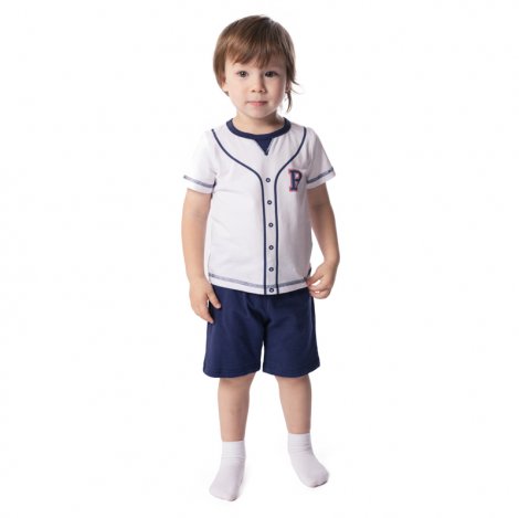 Темно-синий комплект: футболка, шорты для мальчика PlayToday Baby 177028, вид 5