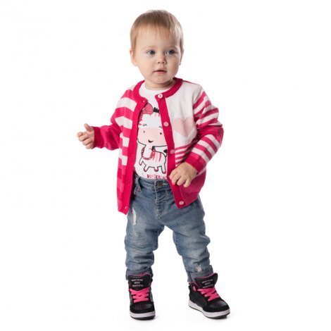 Розовый кардиган для девочки PlayToday Baby 178006, вид 3