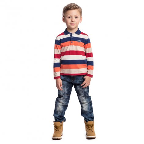 Синие брюки джинсовые для мальчика PlayToday 371064, вид 3