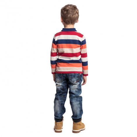 Синие брюки джинсовые для мальчика PlayToday 371064, вид 4
