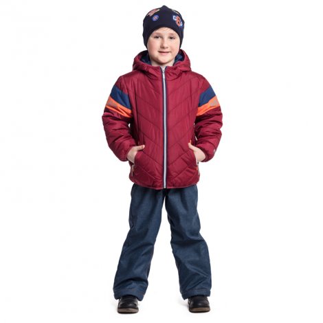 Бордовая куртка для мальчика PlayToday 371053, вид 4