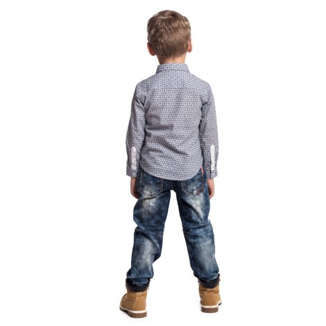 Синие брюки джинсовые для мальчика PlayToday 371064, вид 6