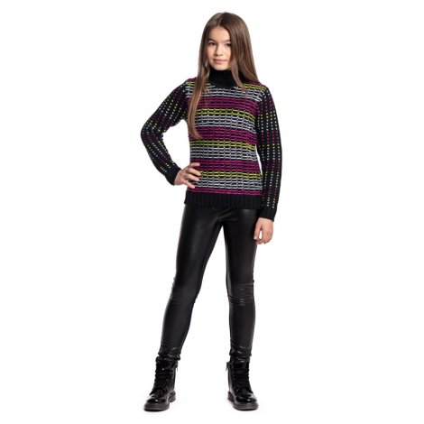 Черный свитер для девочки S'COOL 374007, вид 2