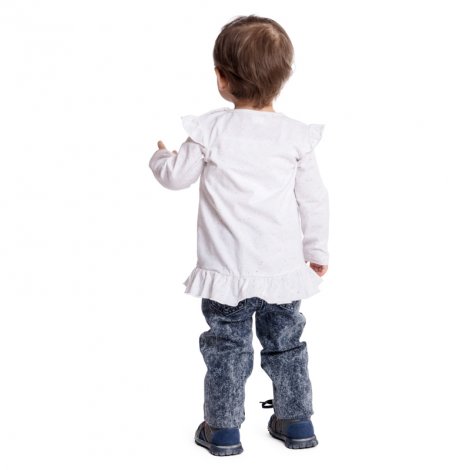 Синие брюки джинсовые для девочки PlayToday Baby 378011, вид 4