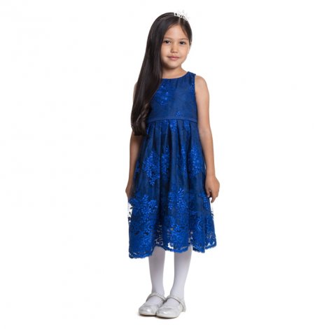 Синее платье для девочки PlayToday 472003, вид 3