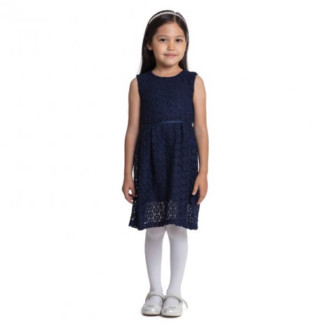 Темно-синее платье для девочки PlayToday 472009, вид 3