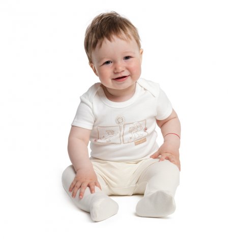 Белый комплект: боди, кофточка, ползунки для мальчика PlayToday Baby 577804, вид 7