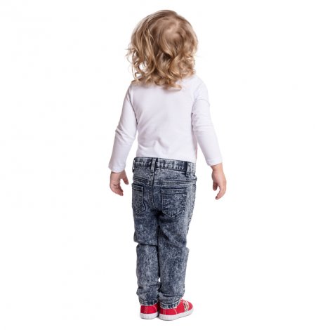 Синие брюки джинсовые для девочки PlayToday Baby 378011, вид 6