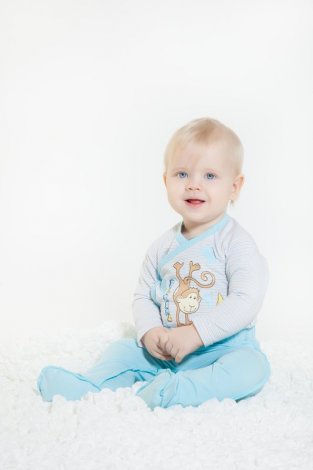 Голубые ползунки для мальчика PlayToday Baby 147027, вид 4