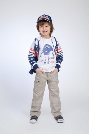 Бежевые брюки для мальчика PlayToday 241047, вид 3