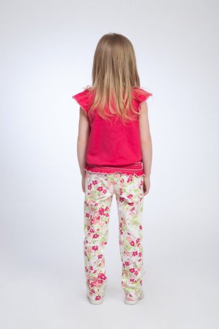 Разноцветные брюки для девочки PlayToday 242013, вид 4