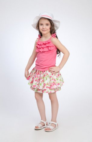 Разноцветная юбка для девочки PlayToday 242012, вид 4