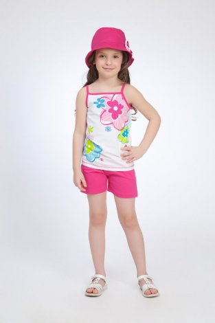 Разноцветный комплект: топ, шорты для девочки PlayToday 242052, вид 9