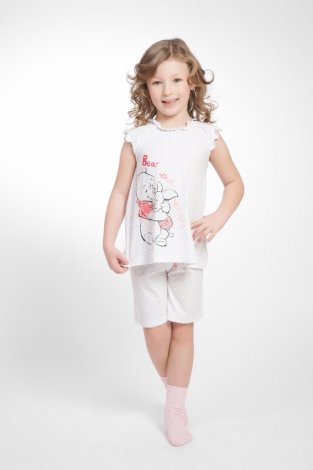 Белая пижама: туника, шорты для девочки PlayToday 646001, вид 8