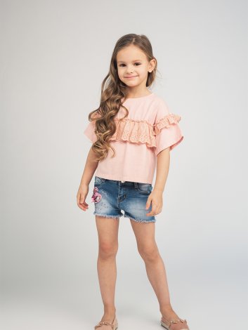 Бежевые полуботинки для девочки PlayToday 192225, вид 2