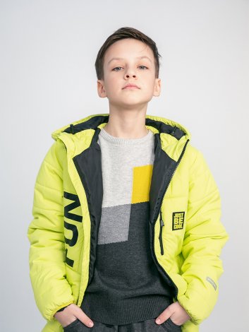 Салатовая куртка для мальчика S'COOL 193015, вид 6