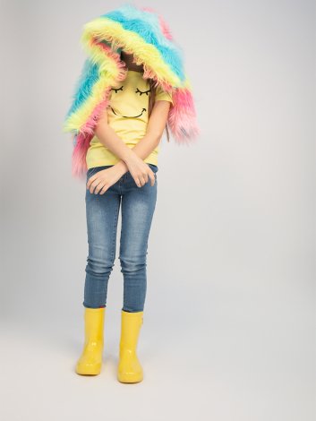 Желто-зеленая футболка для девочки S'COOL 194082, вид 5