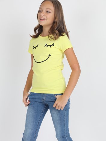 Желто-зеленая футболка для девочки S'COOL 194082, вид 6