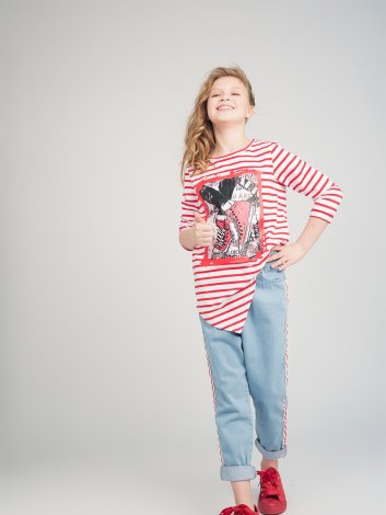 Красная туника для девочки S'COOL 194074, вид 2