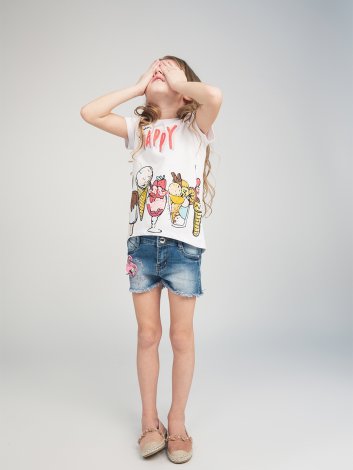 Бежевые полуботинки для девочки PlayToday 192225, вид 3