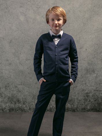 Синий кардиган для мальчика S'COOL 393407, вид 6