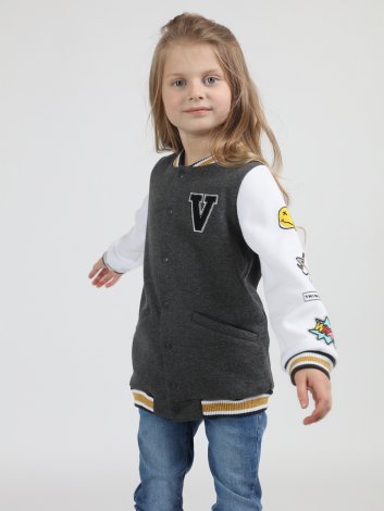 Серая толстовка для девочки PlayToday 192071, вид 6