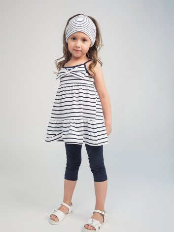 Синий комплект: топ, леггинсы для девочки PlayToday 192142, вид 9