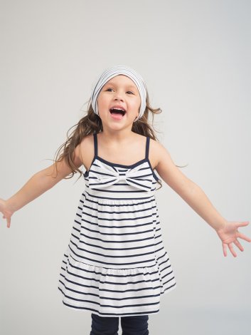 Синий комплект: топ, леггинсы для девочки PlayToday 192142, вид 10