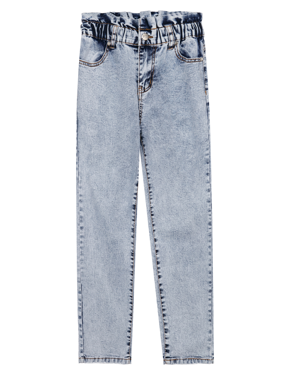 Серо-синие брюки джинсовые для девочки PlayToday Tween (12221160) купить винтернет-магазине Одевайка.ру